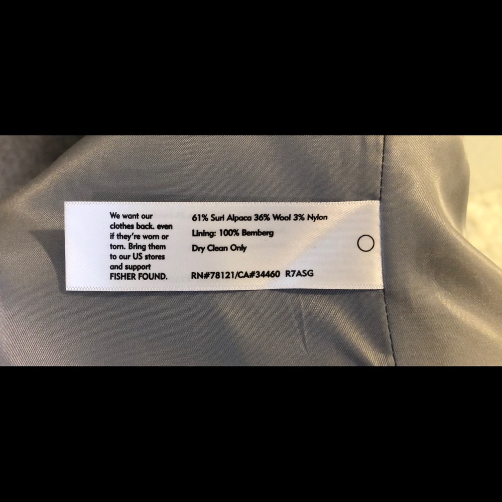 SOLD! New Eileen Fisher Suri Alpaca Coat in Grey - Picture 5 of 8